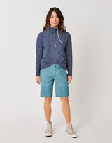 Bodie Funnel Neck: Navy Stripe - FINAL SALE