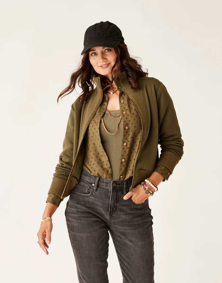 Briar Fleece Jacket: Fir - FINAL SALE