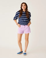 Birdie Slub Hoodie: Navy Rugby Stripe - FINAL SALE