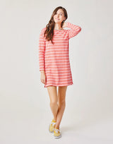 Lexi Dress: Grapefruit Breton - FINAL SALE