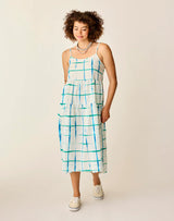 Jacey Textured Dress: Blue Aura