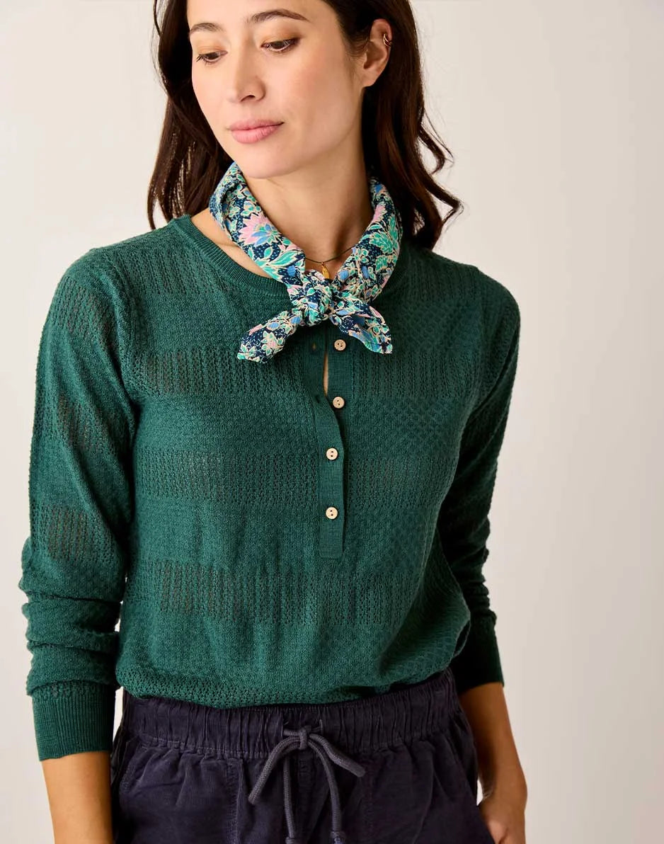 Gauze Bandana: Navy Multifloral