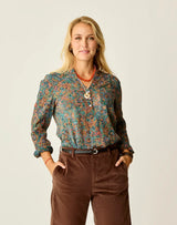 Dylan Gauze Shirt: Bistro Floral