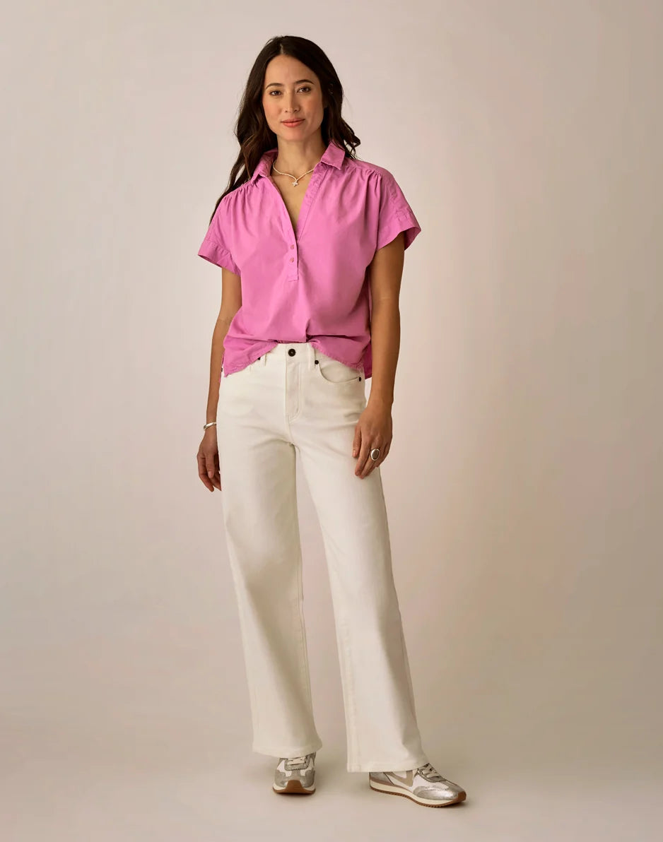 Audrey Wide Leg: White