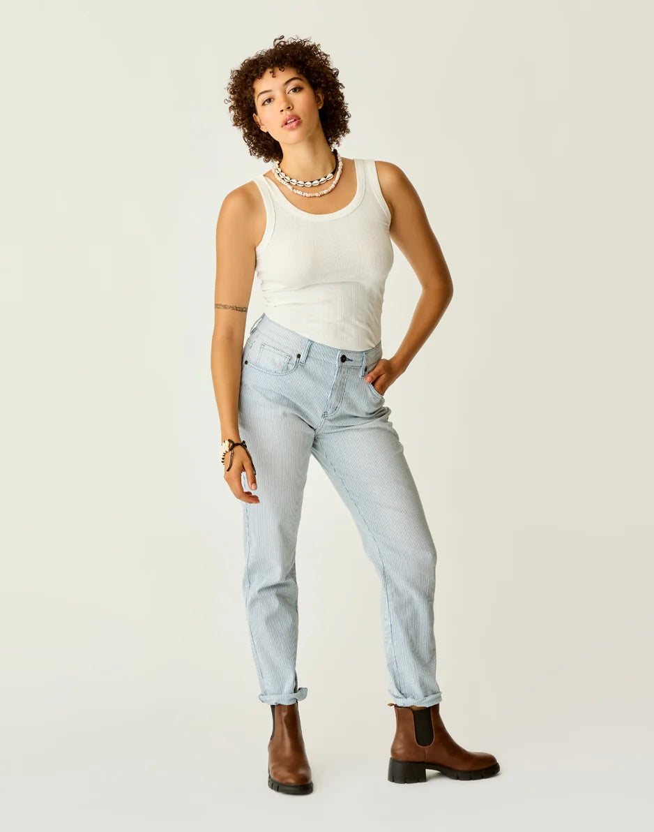 Carson Hi Rise RR Stripe: Indigo Stripe - FINAL SALE