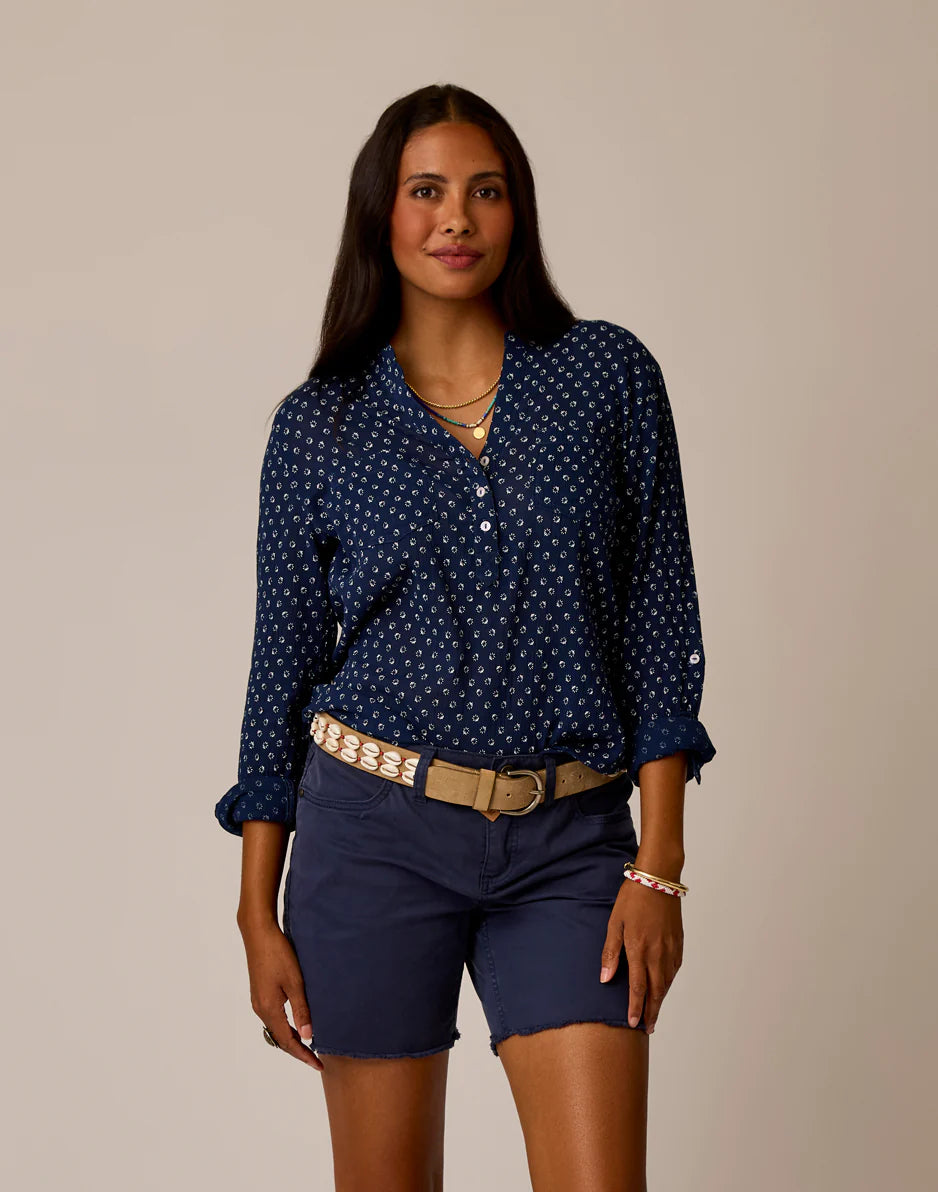 Dylan Gauze Shirt: Petite Bloom