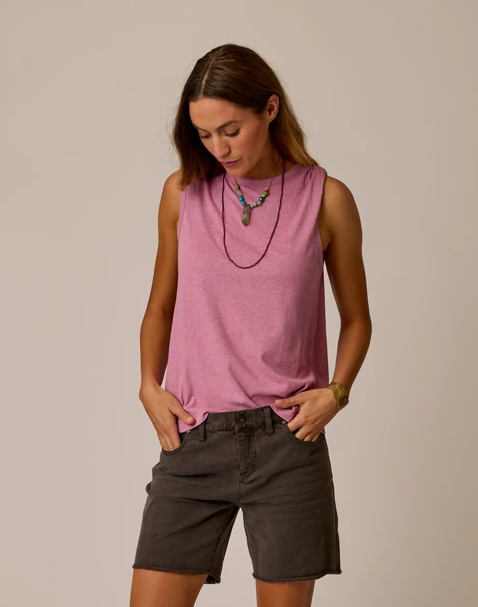 Larisa Hemp Tank: Rose Quartz