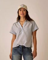 Elliott Voile Top: Captain Pinstripe