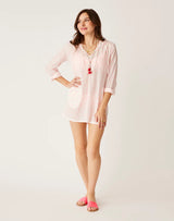 Gia Coverup: Electric Coral Ikat - FINAL SALE
