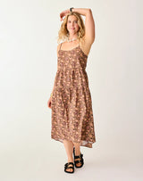 Jacey Textured Dress: Rum Floral - FINAL SALE