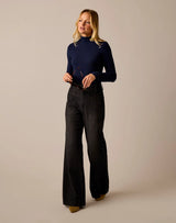 Lea Tissue Turtleneck: Navy
