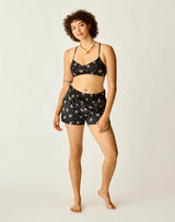 Bali Short: Black Floret - FINAL SALE