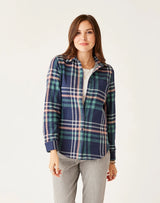 Fairbanks Supersoft Shirt: Navy Multiplaid - FINAL SALE