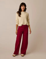 Audrey Wide Leg: Deep Rouge