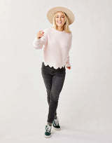 Groton Sweater: Lt. Pink Marl