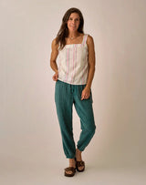 Calista Gauze Pant: Nightdive Acid Wash