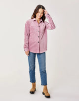 Hudson Stretch Cord Shacket: Orchid - FINAL SALE