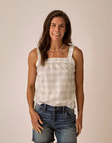 Liv Textured Top: Crosscheck