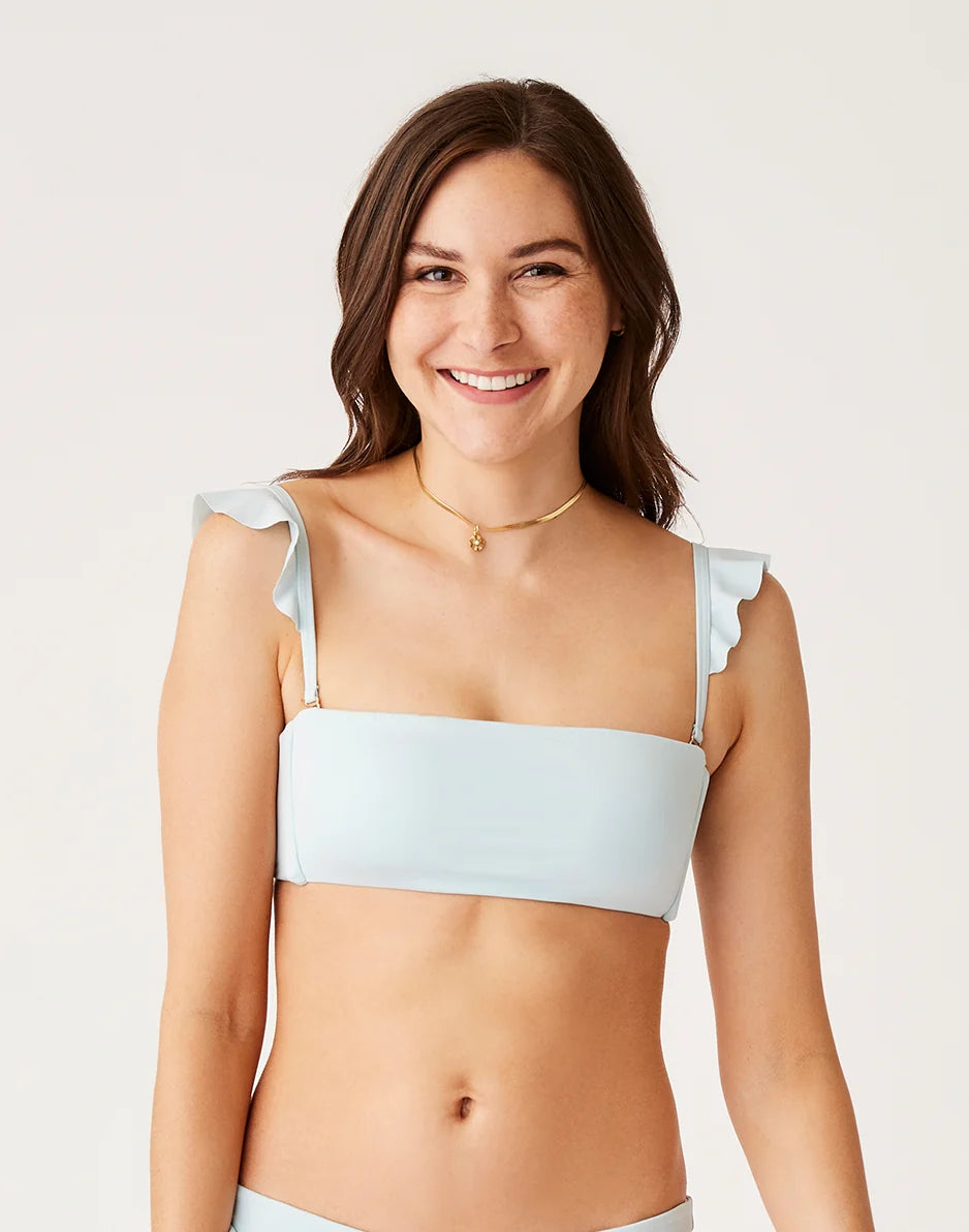 Bev Ruffle Top: Ice - FINAL SALE