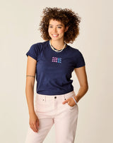 Cassidy Graphic Tee: Navy Apres - FINAL SALE