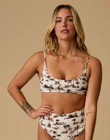 Escondido Compression Reversible Top: Toile/Dusk